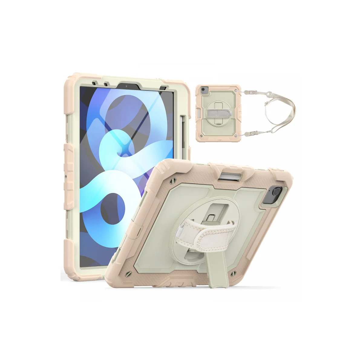 iPad Pro 11 (2020) Kılıf Strap New Tablet Kapak - Pembe