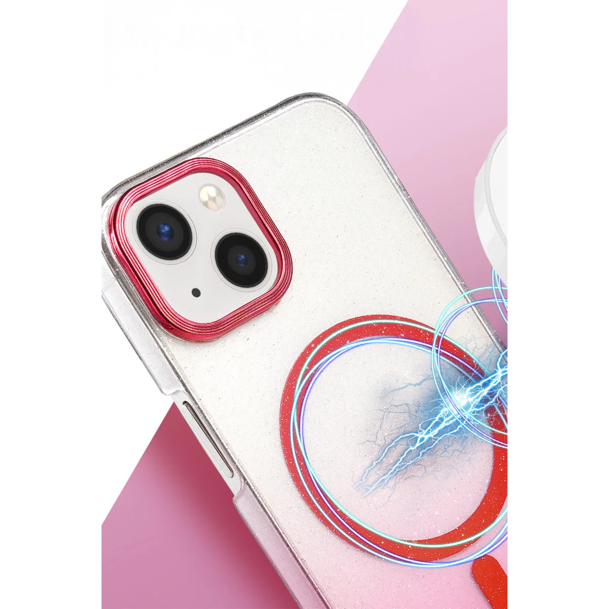 iPhone 15 Glossy Magsafe Kapak - Pembe