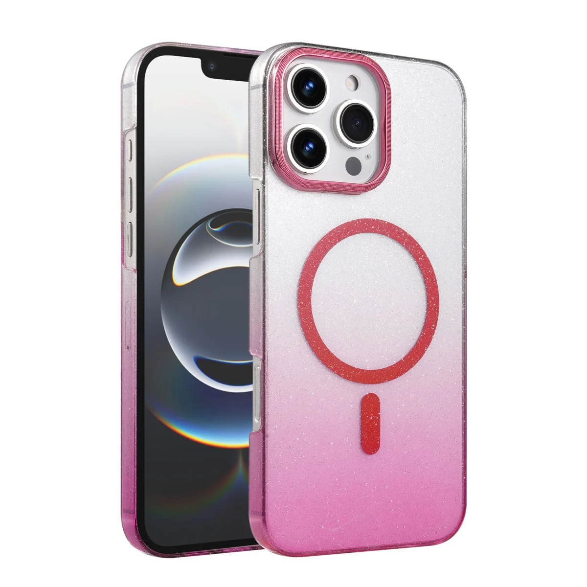 iPhone 16 Pro Glossy Magsafe Kapak - Pembe