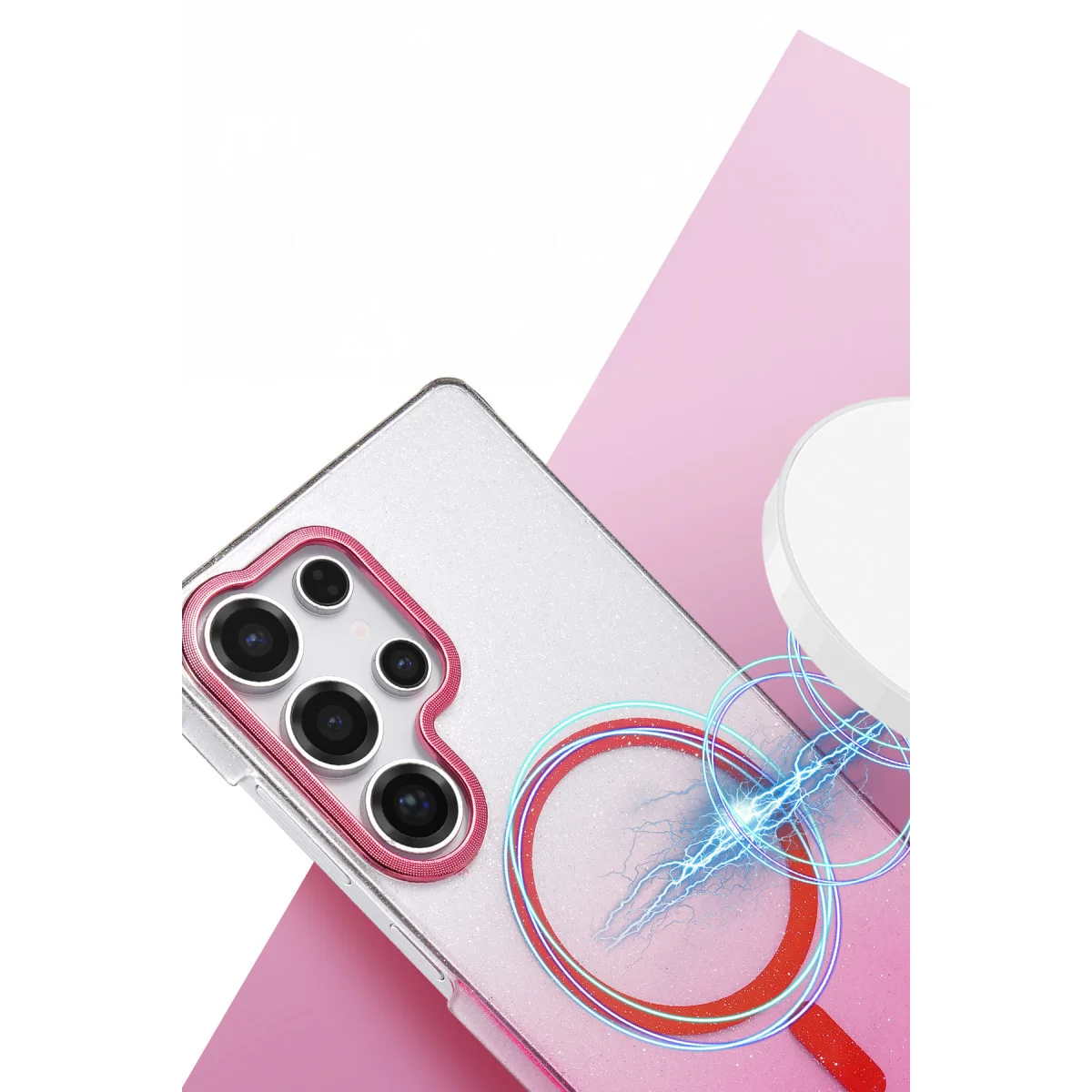 Galaxy S24 Ultra Glossy Magsafe Kapak - Pembe