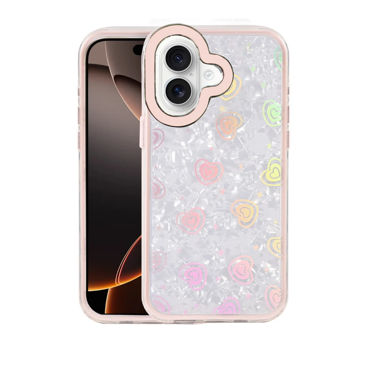 iPhone 16 Lumi Desenli Kapak - Pembe