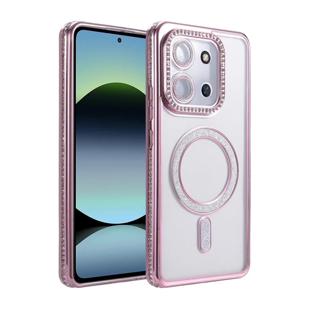 Redmi 15C 4G Joke Simli Magneticsafe Kılıf - Pembe