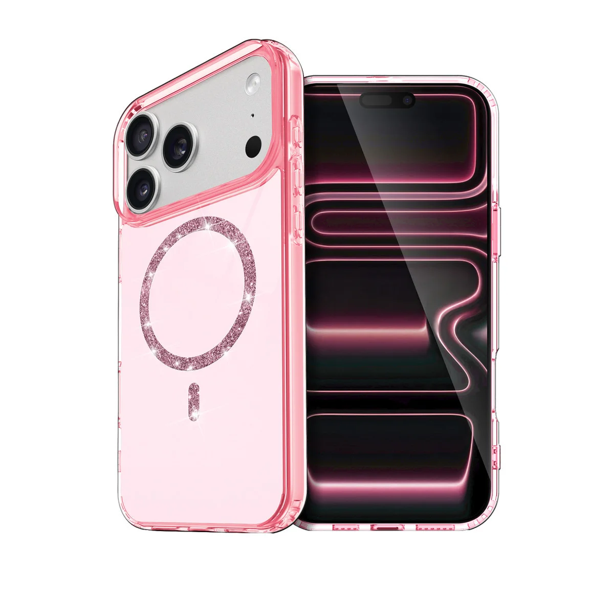 iPhone 17 Pro Live Diamond Magsafe Kapak - Pembe