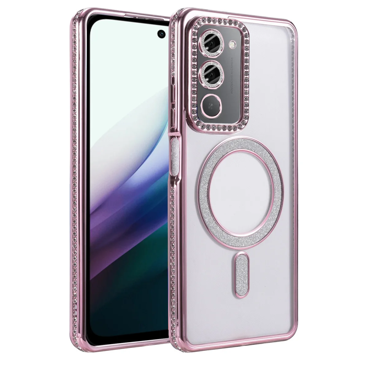 Redmi 15 4G Joke Simli Magneticsafe Kılıf - Pembe