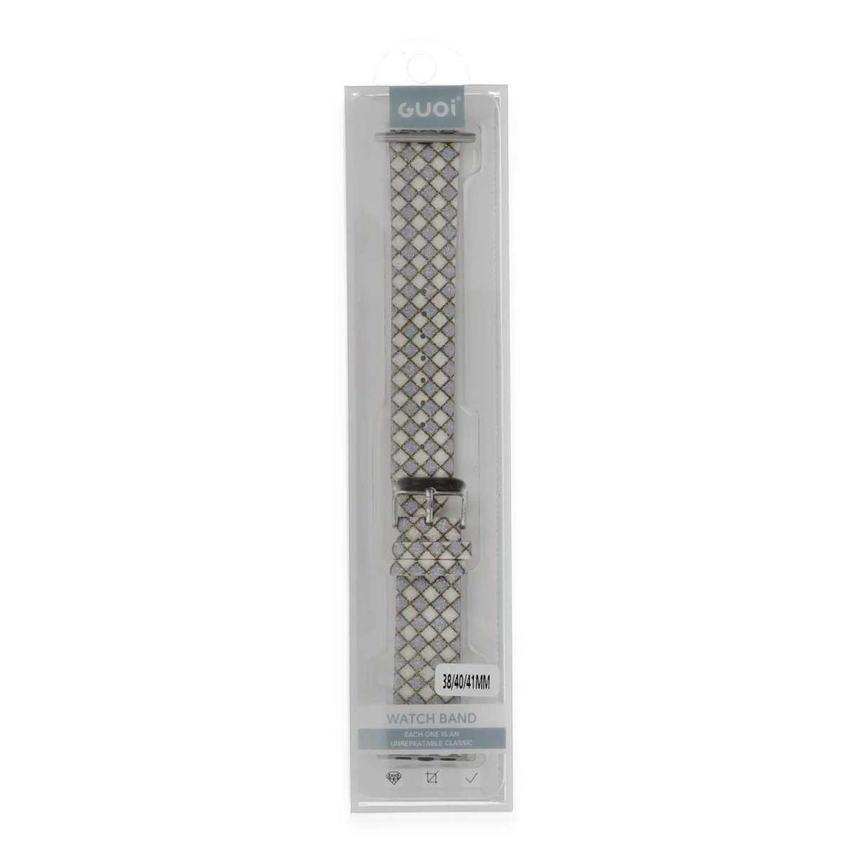 Watch 38mm Karo Motif Kordon - Lila