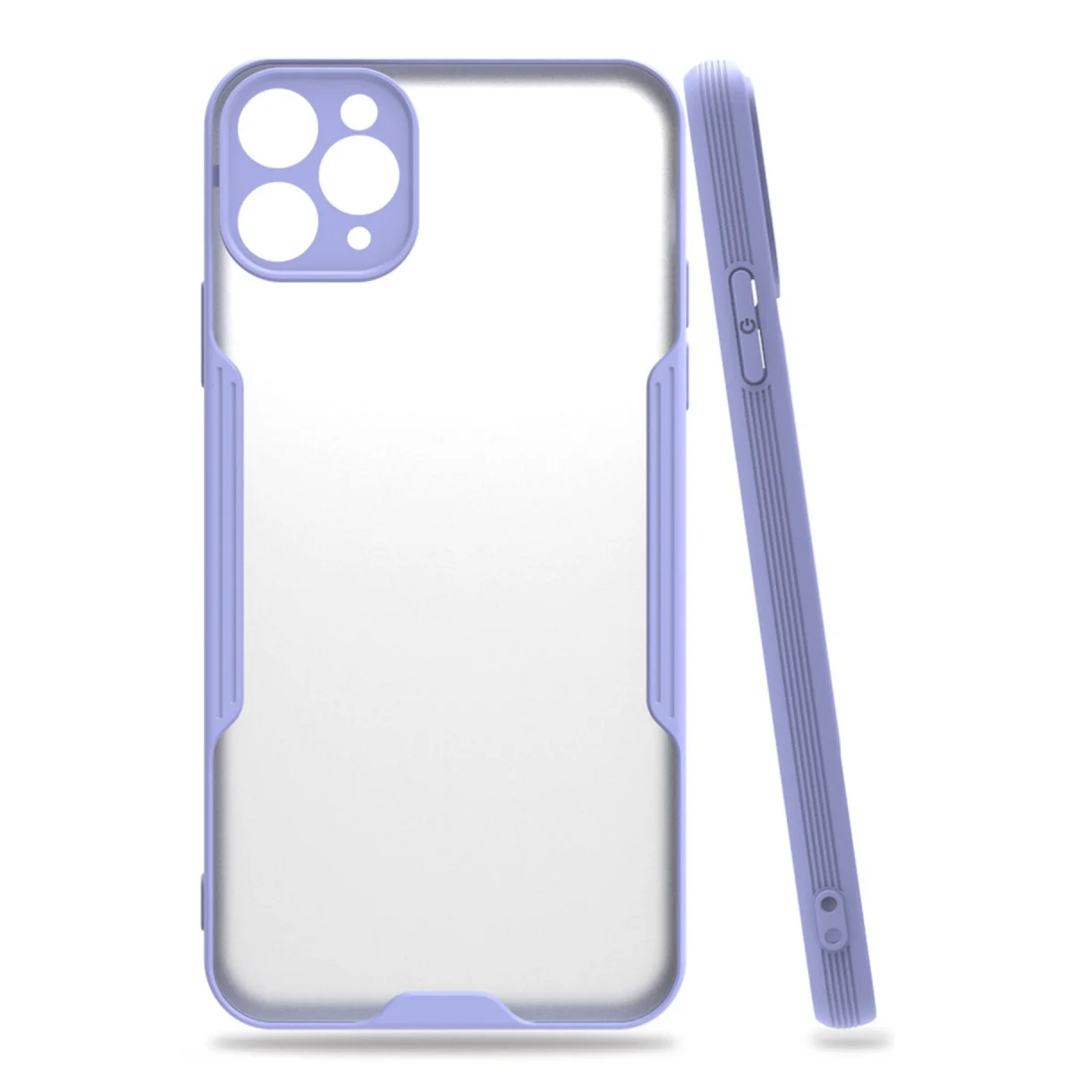 iPhone 11 Pro Max Kılıf Platin Silikon - Lila