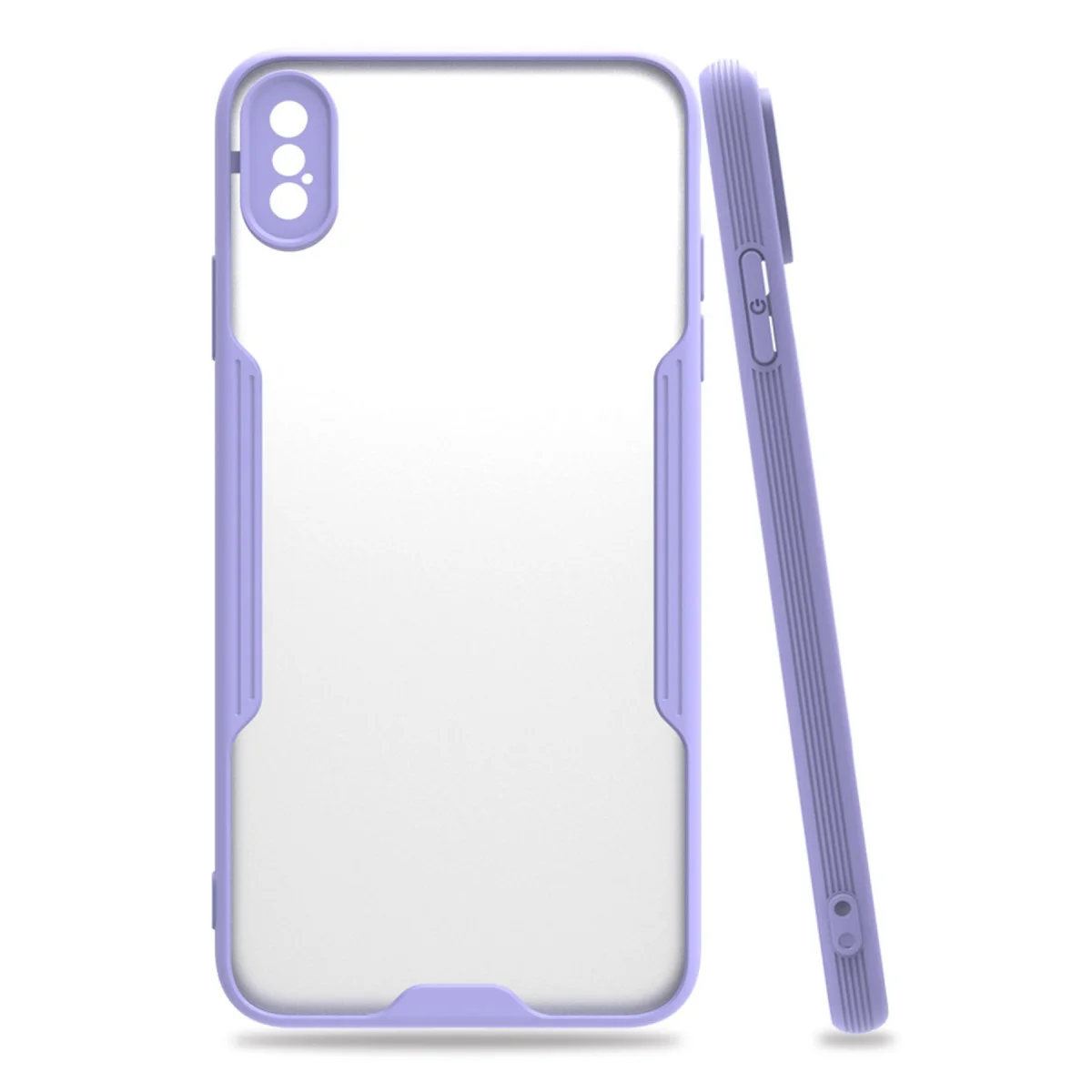 iPhone XS Max Kılıf Platin Silikon - Lila