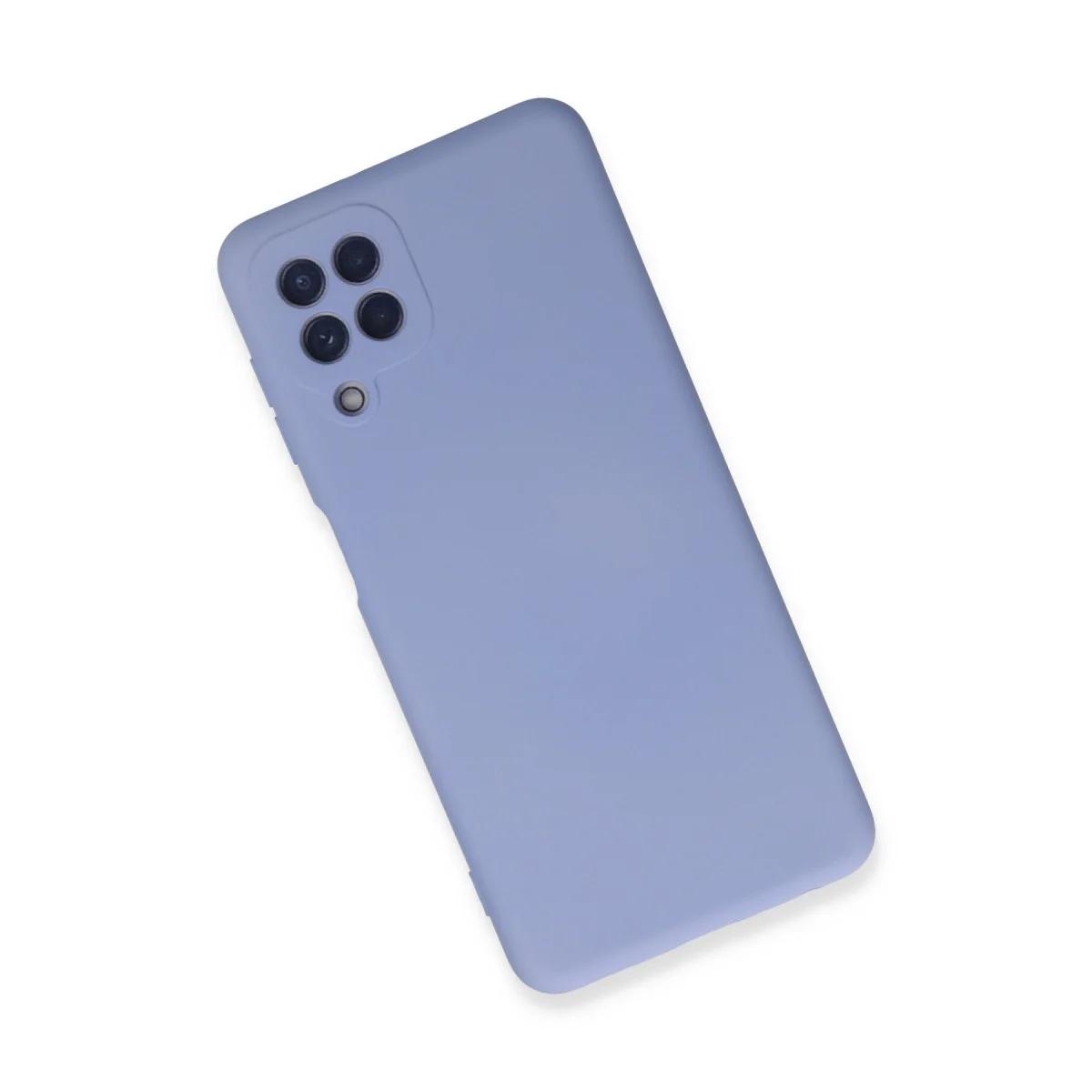 Galaxy A22 Kılıf Nano içi Kadife Silikon - Lila