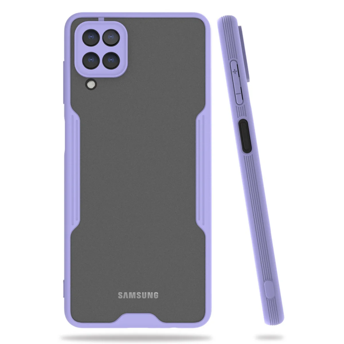 Galaxy A22 Kılıf Platin Silikon - Lila