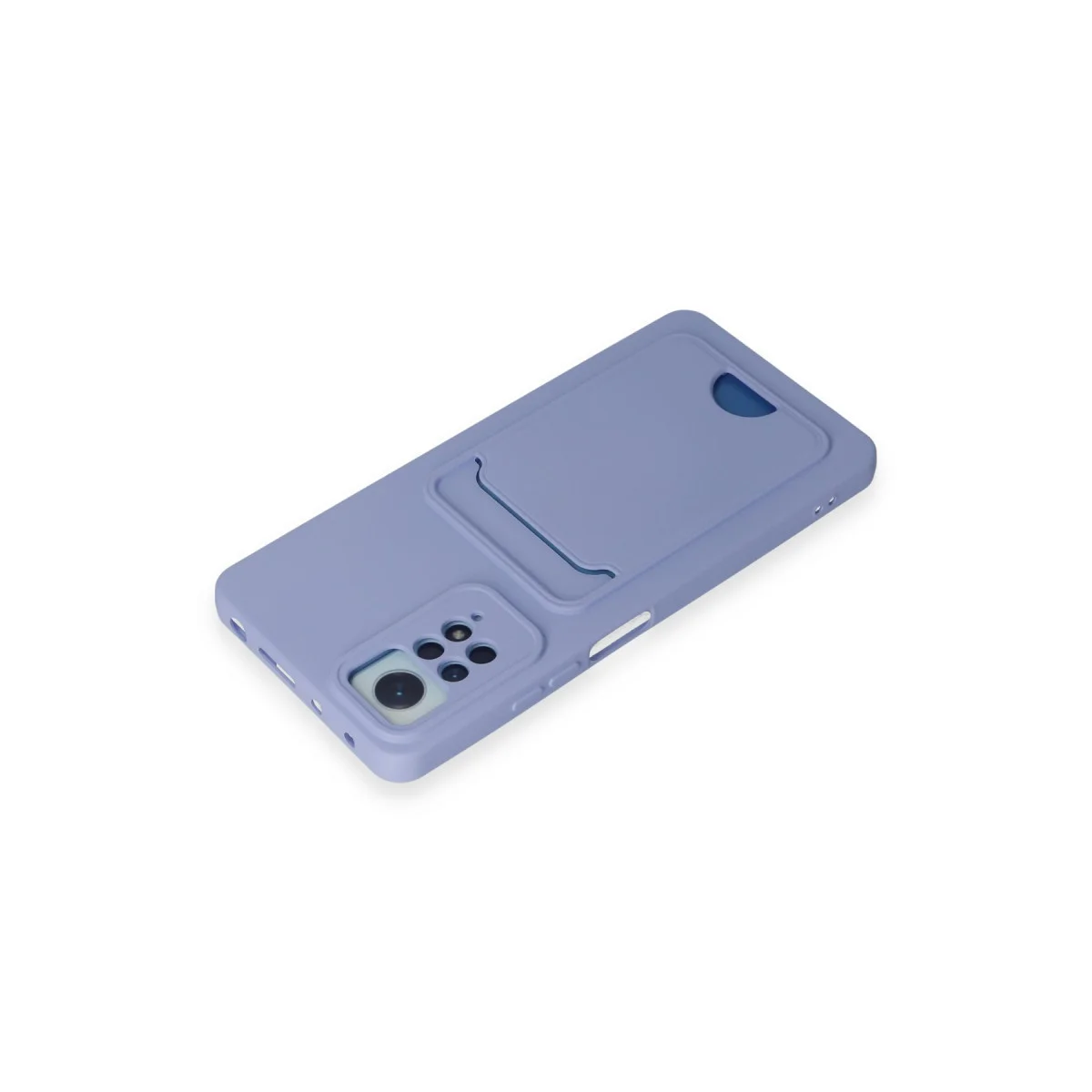 Redmi Note 12 Pro 4G Kılıf Kelvin Kartvizitli Silikon - Lila