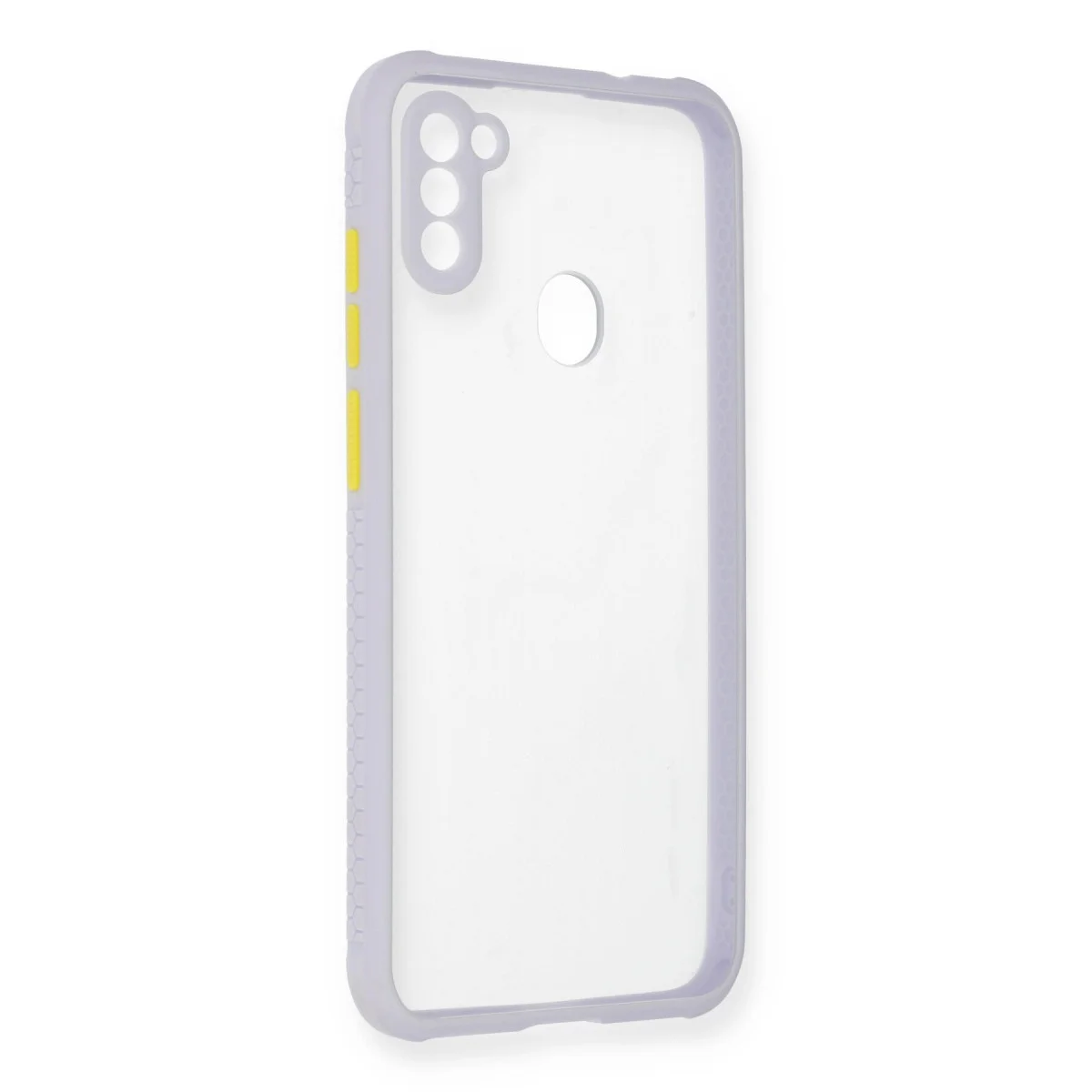 Galaxy A11 Kılıf Miami Şeffaf Silikon - Lila