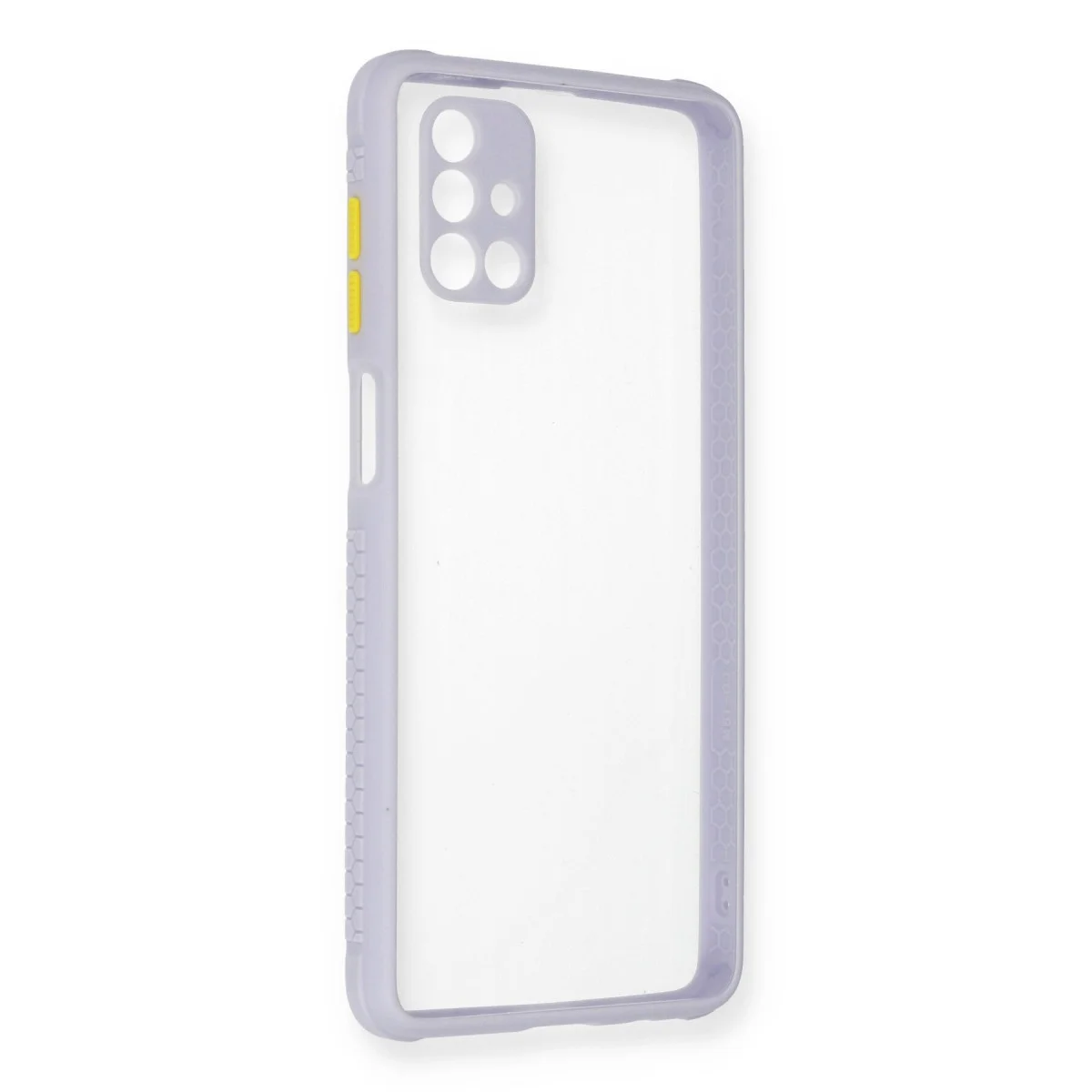 Galaxy M51 Kılıf Miami Şeffaf Silikon - Lila
