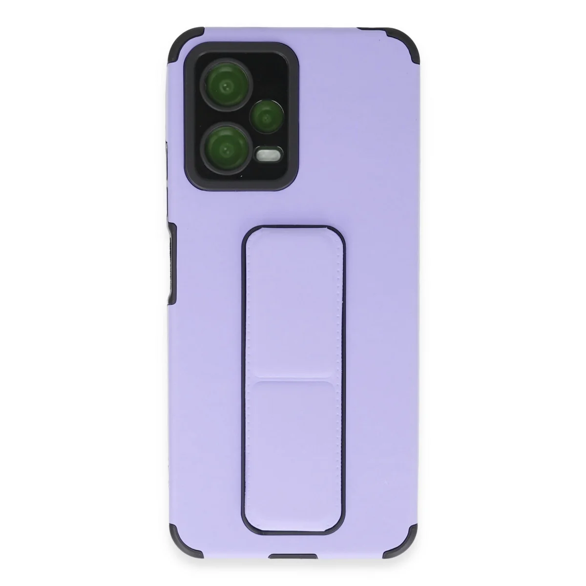 Poco X5 5G Kılıf Mega Standlı Silikon - Lila