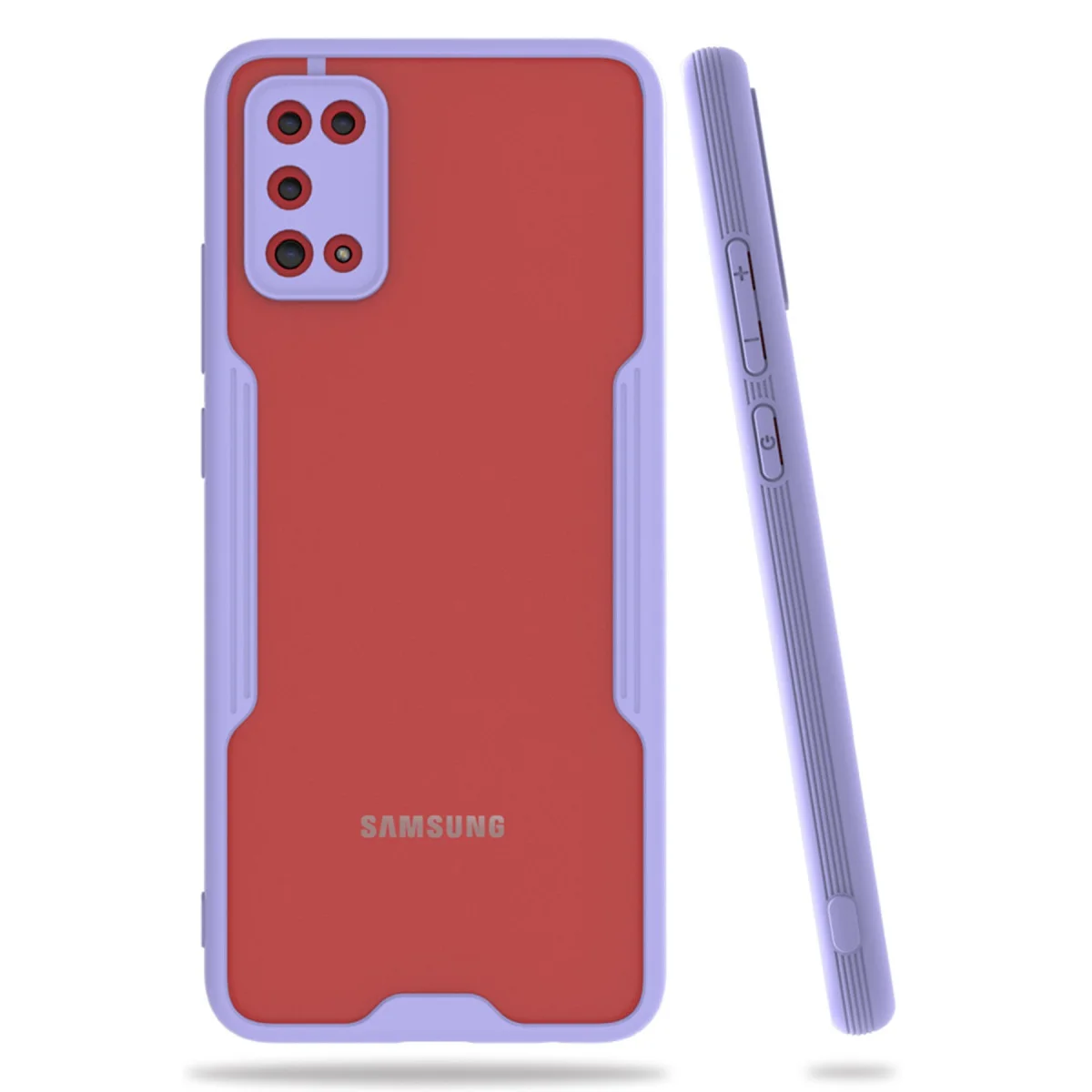 Galaxy A02S Kılıf Platin Silikon - Lila