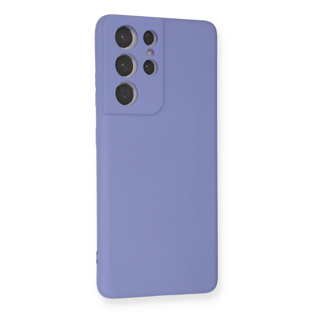 Galaxy S21 Ultra Kılıf Nano içi Kadife Silikon - Lila