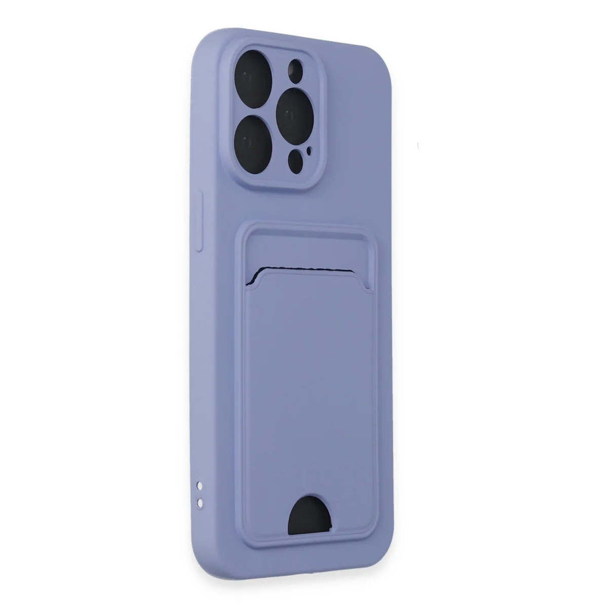iPhone 14 Pro Max Kılıf Kelvin Kartvizitli Silikon - Lila
