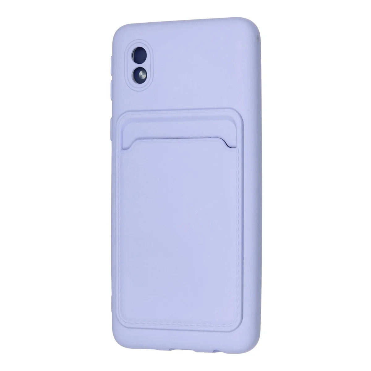 Galaxy A01 Core Kılıf Kelvin Kartvizitli Silikon - Lila