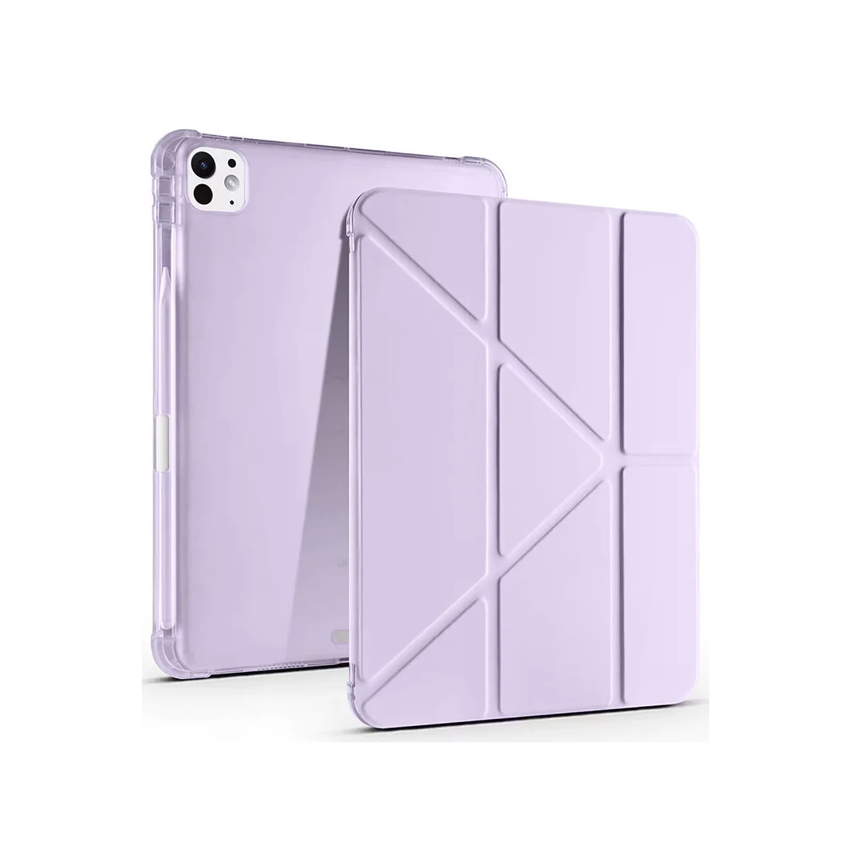 iPad Air 13 (2024) Kılıf Kalemlikli Mars Tablet Kılıfı - Lila