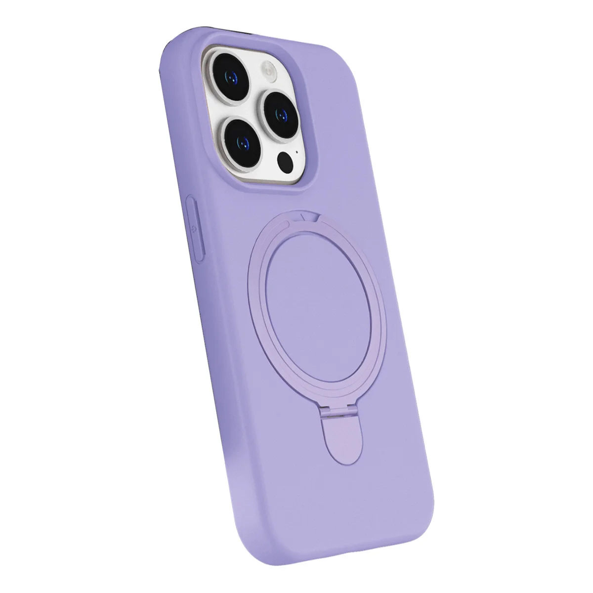 iPhone 15 Pro Max Regal Magsafe Standlı Kapak - Lila