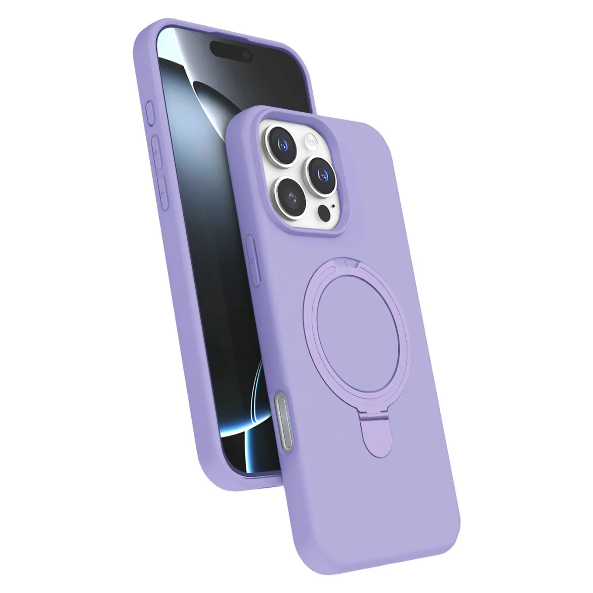 iPhone 16 Pro Regal Magsafe Standlı Kapak - Lila