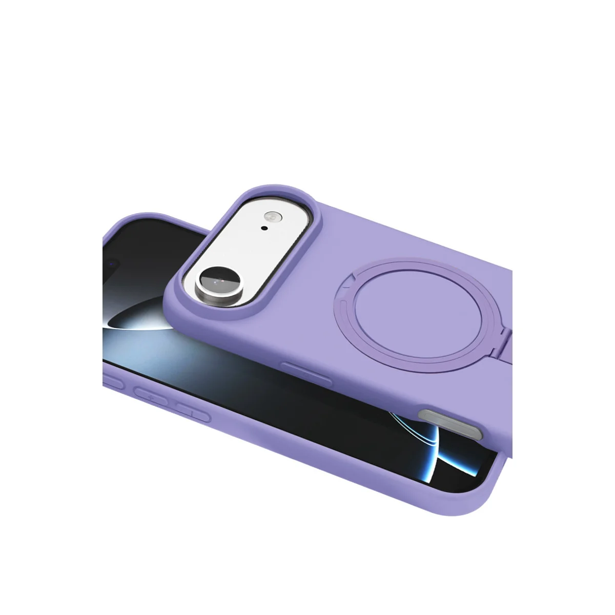 iPhone 17 Air Regal Magsafe Standlı Kapak - Lila