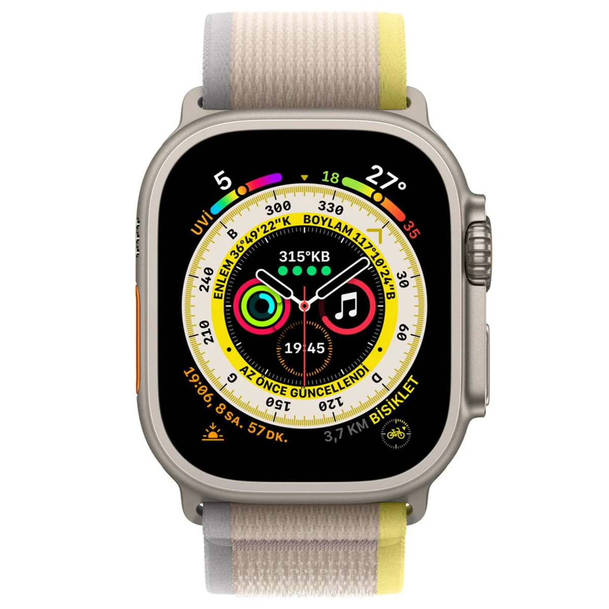 Watch 42mm Trail Kordon - Sarı-Bej