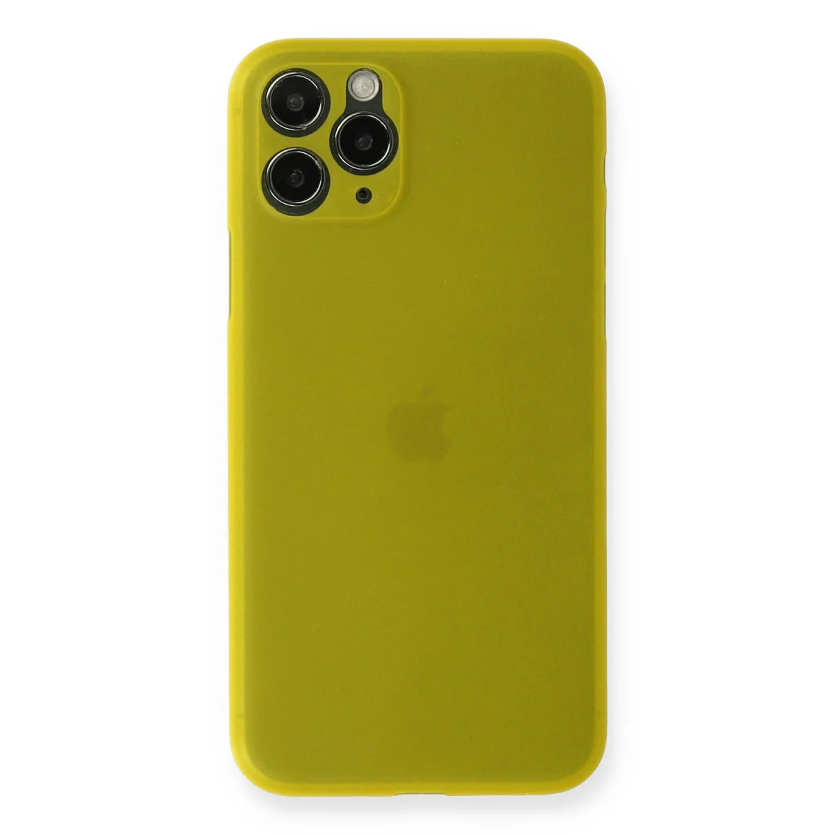 iPhone 11 Pro Max Kılıf PP Ultra İnce Kapak - Sarı