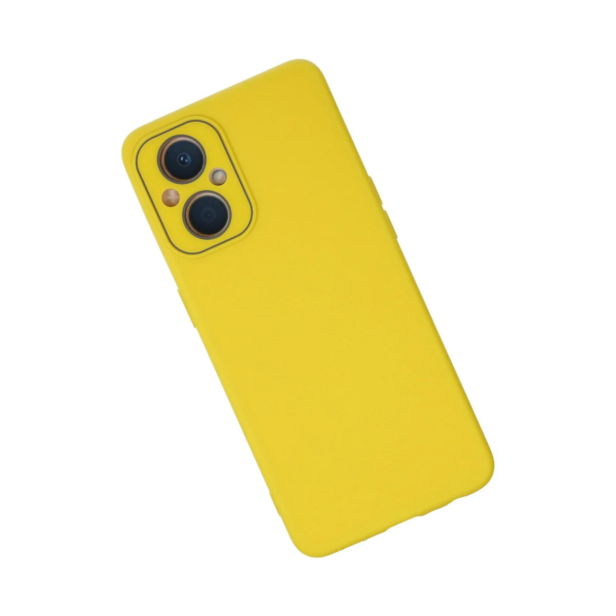Reno 7 Lite Kılıf Lansman Glass Kapak - Sarı