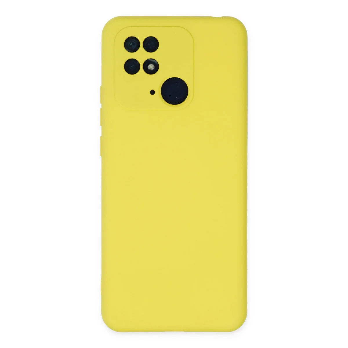 Redmi 10C Kılıf Nano içi Kadife Silikon - Sarı