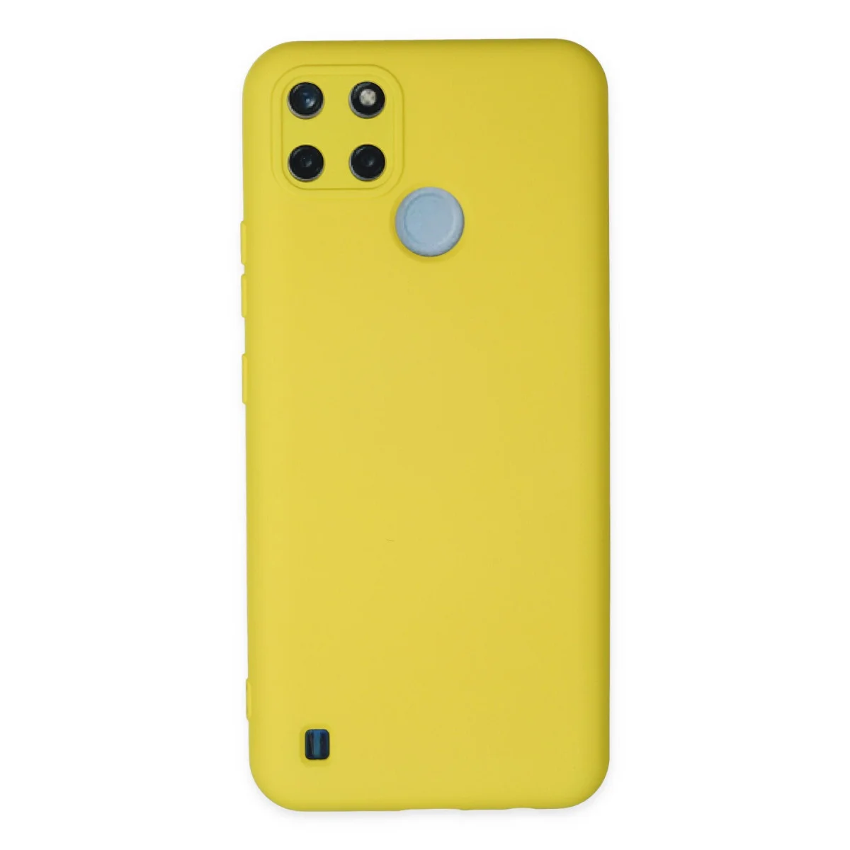 Realme C25Y Kılıf Nano içi Kadife Silikon - Sarı