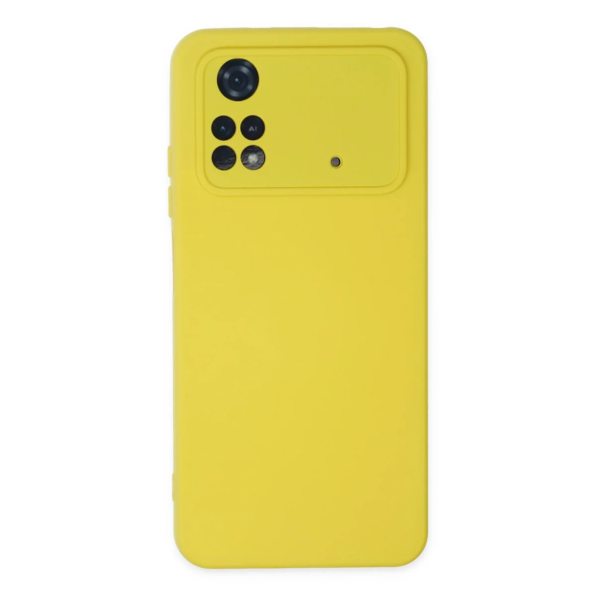Poco M4 Pro 4G Kılıf Nano içi Kadife Silikon - Sarı
