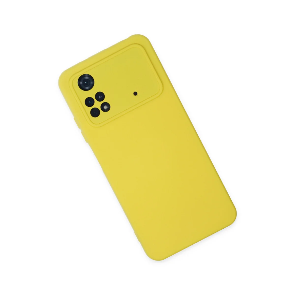Poco M4 Pro 4G Kılıf Nano içi Kadife Silikon - Sarı