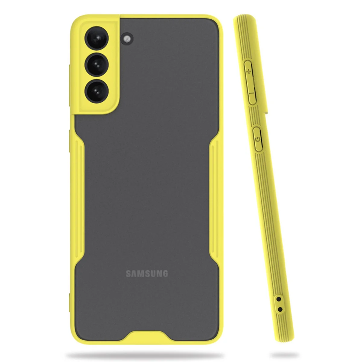 Galaxy S21 Plus Kılıf Platin Silikon - Sarı
