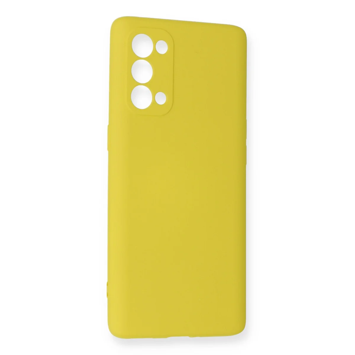 Reno 5 Pro Kılıf Nano içi Kadife Silikon - Sarı