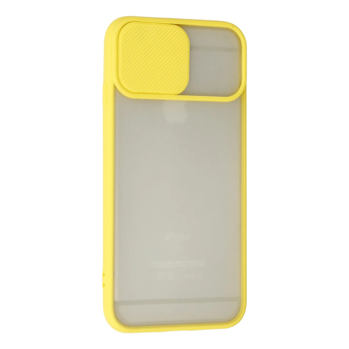 iPhone 6 Kılıf Palm Buzlu Kamera Sürgülü Silikon - Sarı