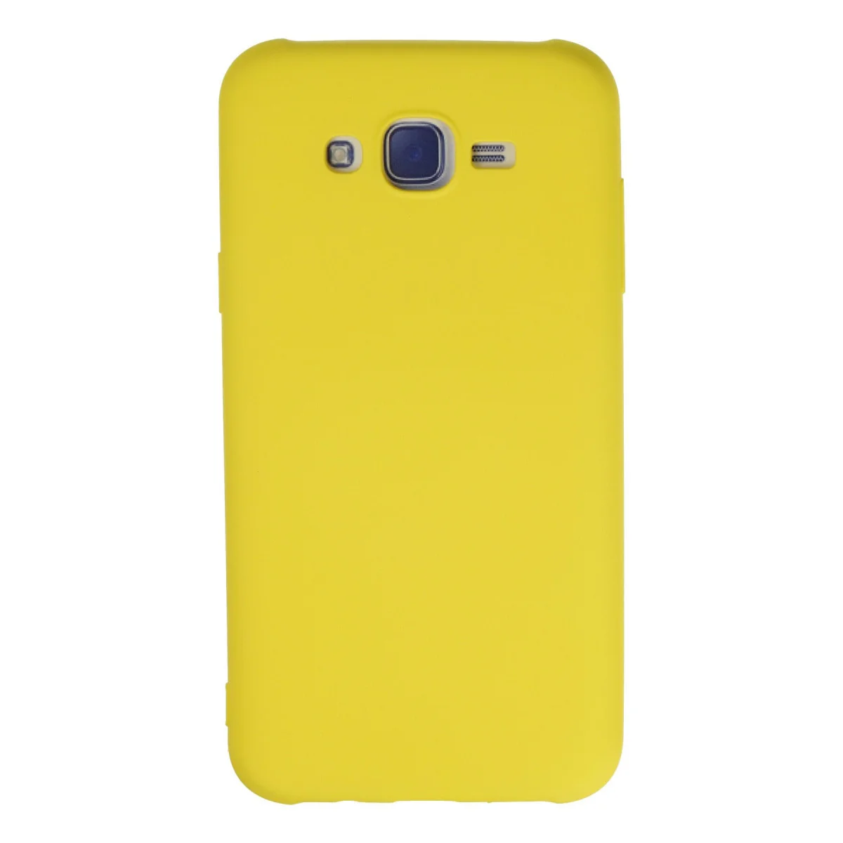 Galaxy J7 Kılıf Nano içi Kadife Silikon - Sarı