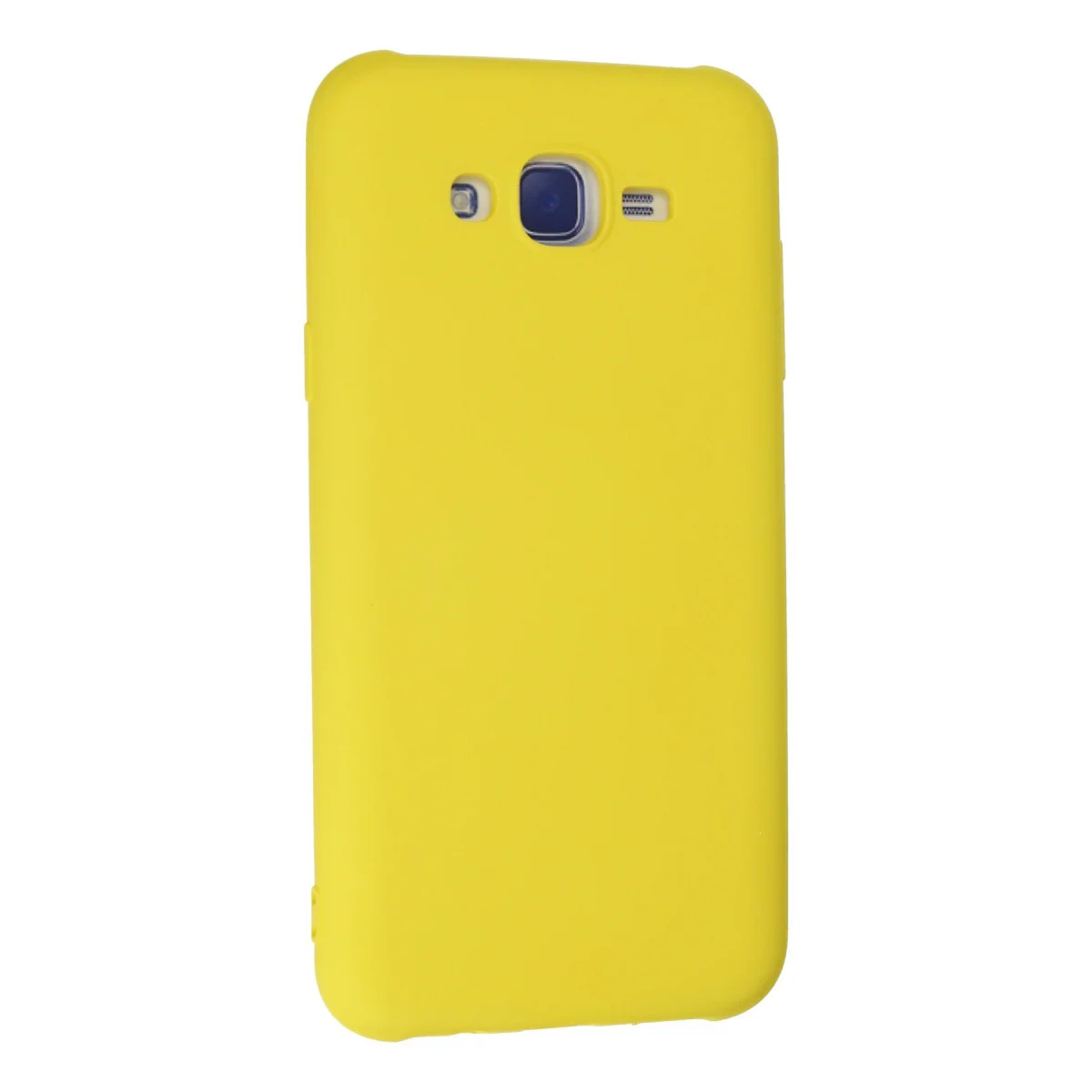 Galaxy J7 Kılıf Nano içi Kadife Silikon - Sarı