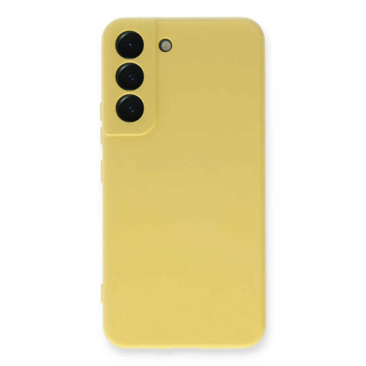 Galaxy S23 Kılıf Nano içi Kadife Silikon - Sarı