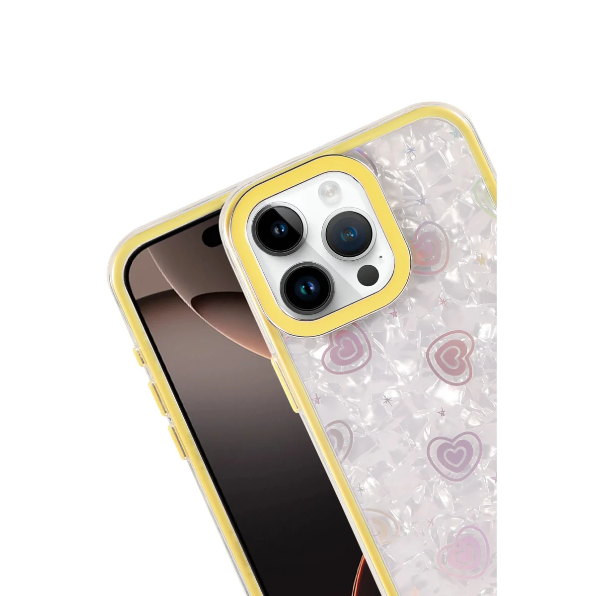 iPhone 16 Pro Max Lumi Desenli Kapak - Sarı