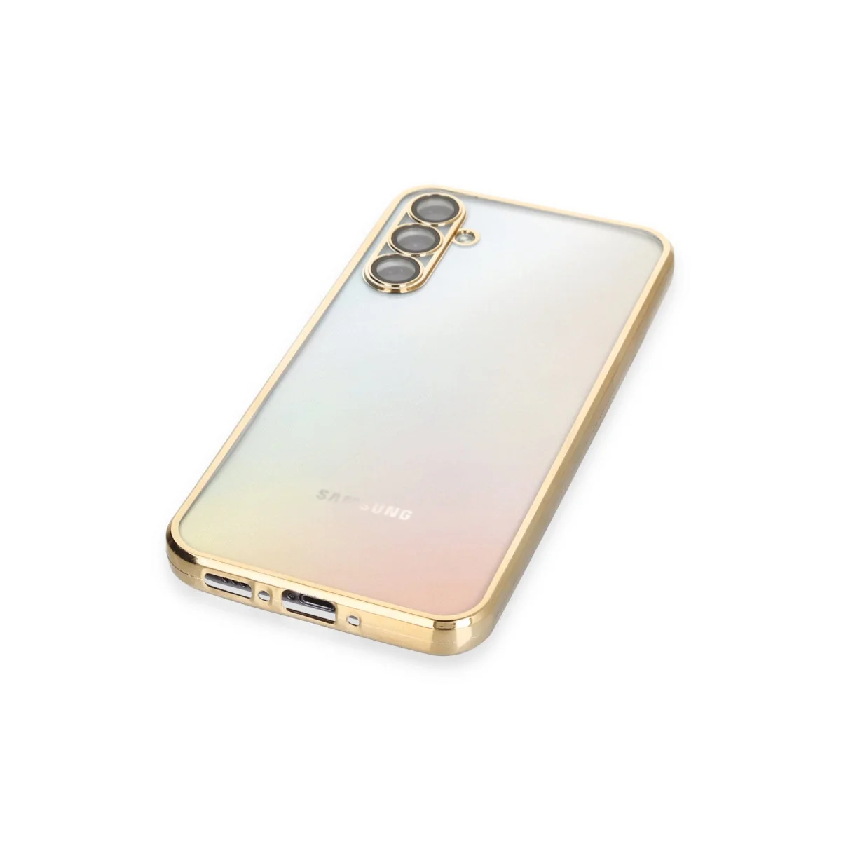 Galaxy A34 5G Kılıf Razer Lensli Silikon - Gold