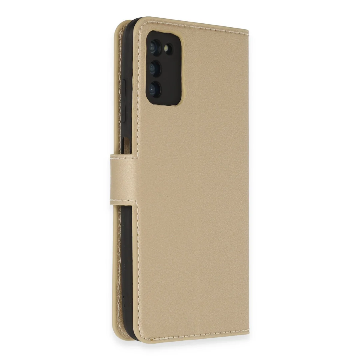 Galaxy A03S Kılıf Trend S Plus Kapaklı Kılıf - Gold