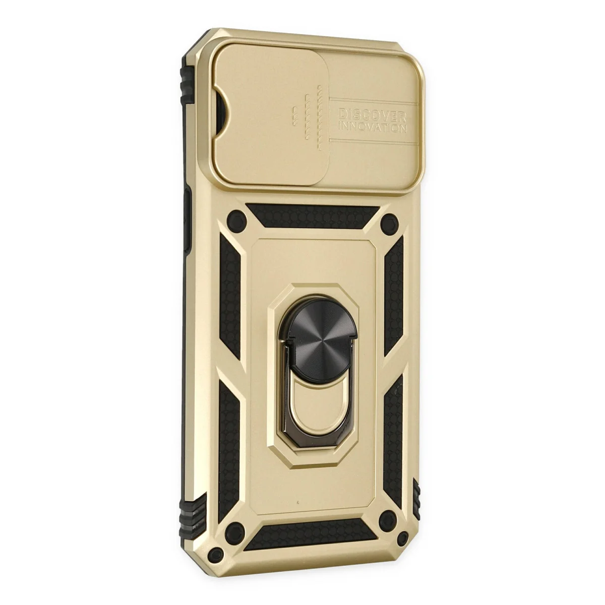 iPhone 14 Pro Max Kılıf Pars Lens Yüzüklü Silikon - Gold