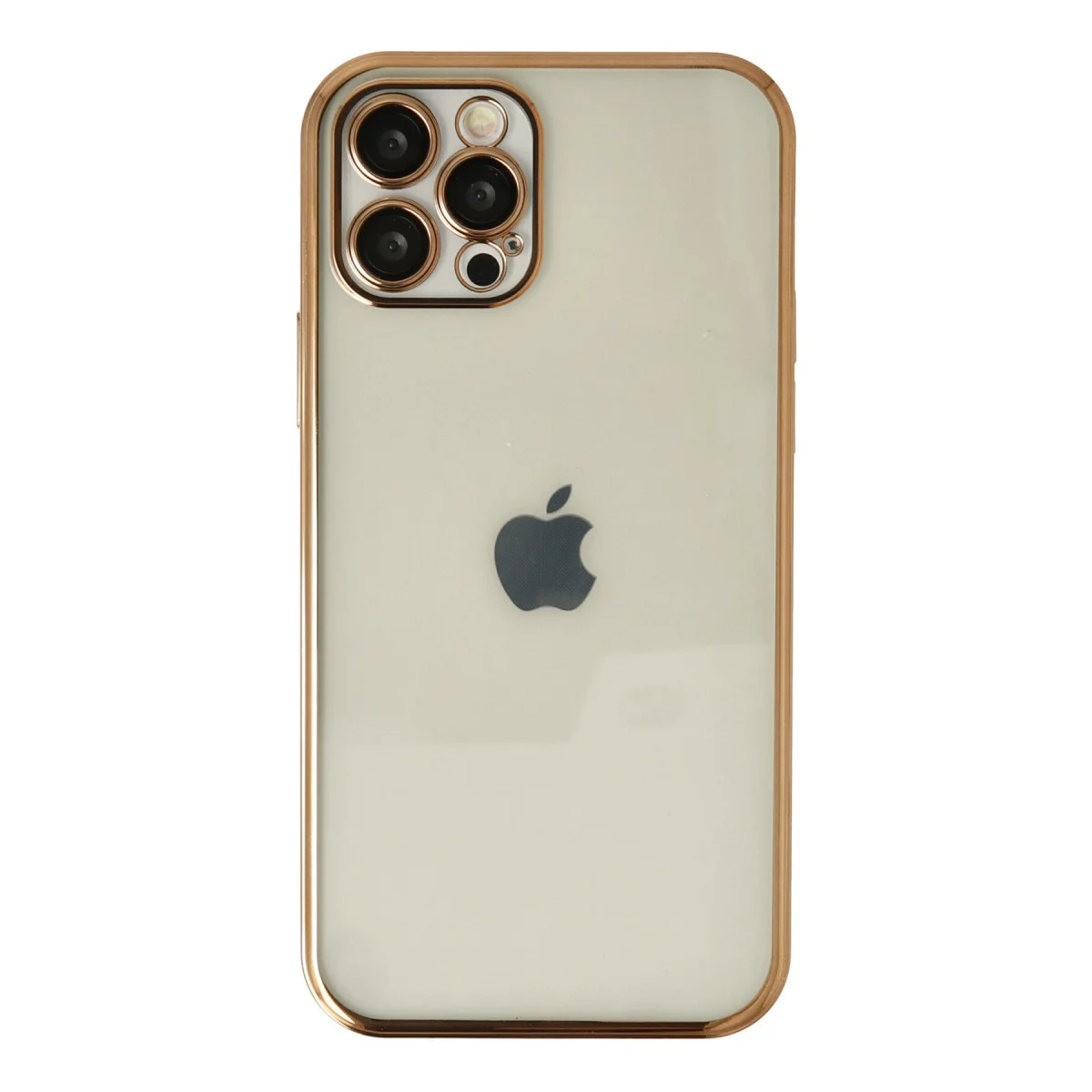 iPhone 12 Pro Kılıf Razer Lensli Silikon - Gold