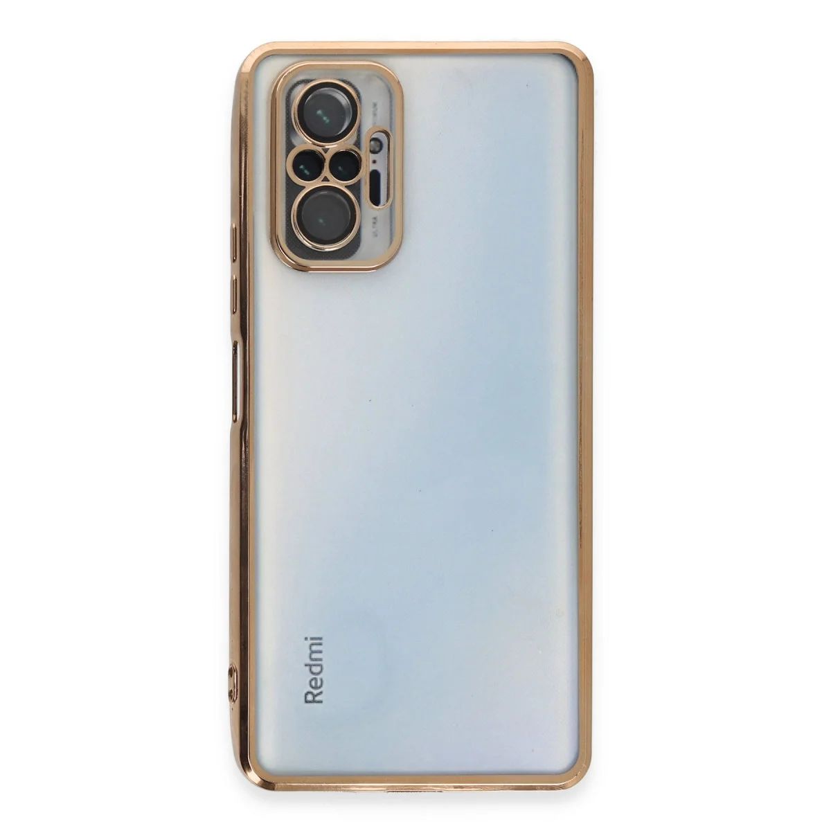 Redmi Note 10 Pro Kılıf Razer Lensli Silikon - Gold