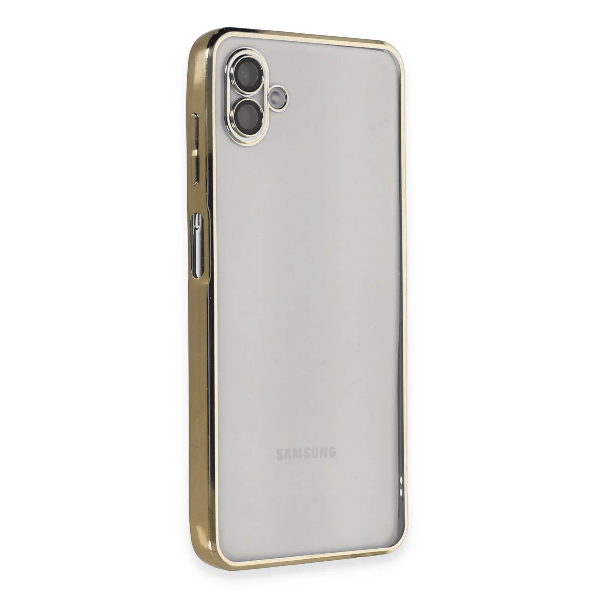 Galaxy A04 Kılıf Razer Lensli Silikon - Gold