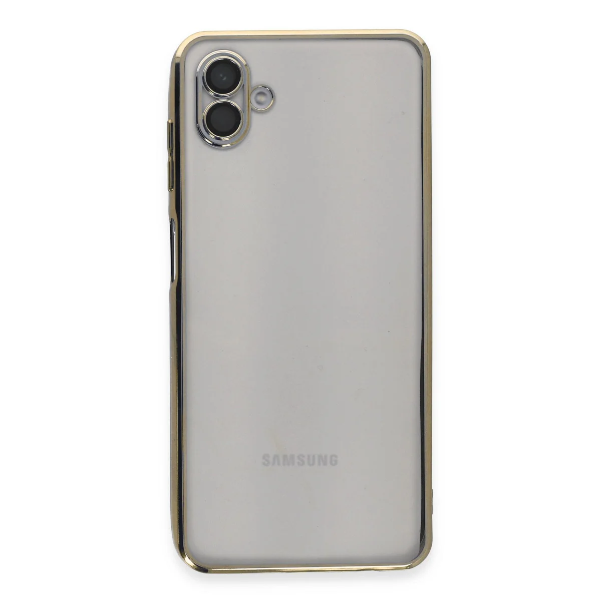 Galaxy A04 Kılıf Razer Lensli Silikon - Gold