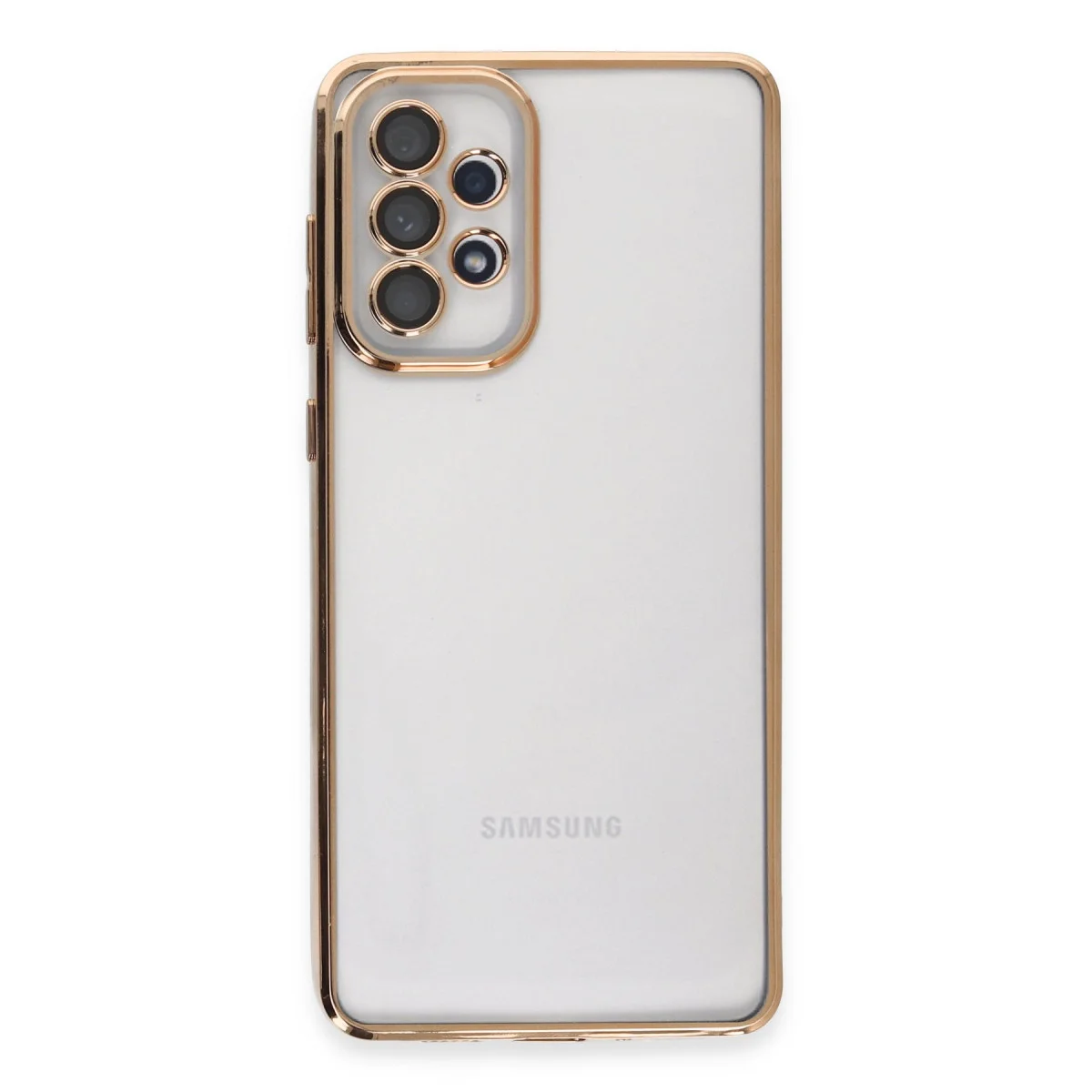 Galaxy A33 5G Kılıf Razer Lensli Silikon - Gold