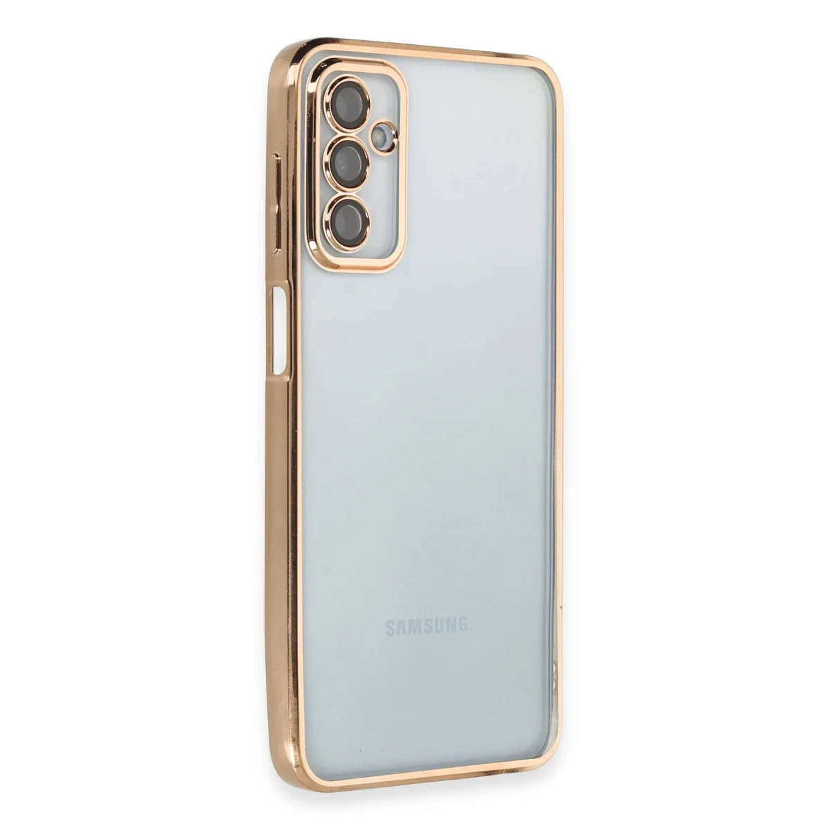Galaxy M23 Kılıf Razer Lensli Silikon - Gold