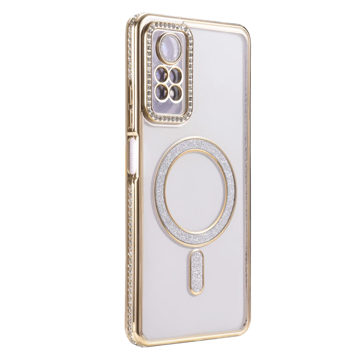 Redmi Note 12 Pro 4G Joke Simli Magneticsafe Kılıf - Gold