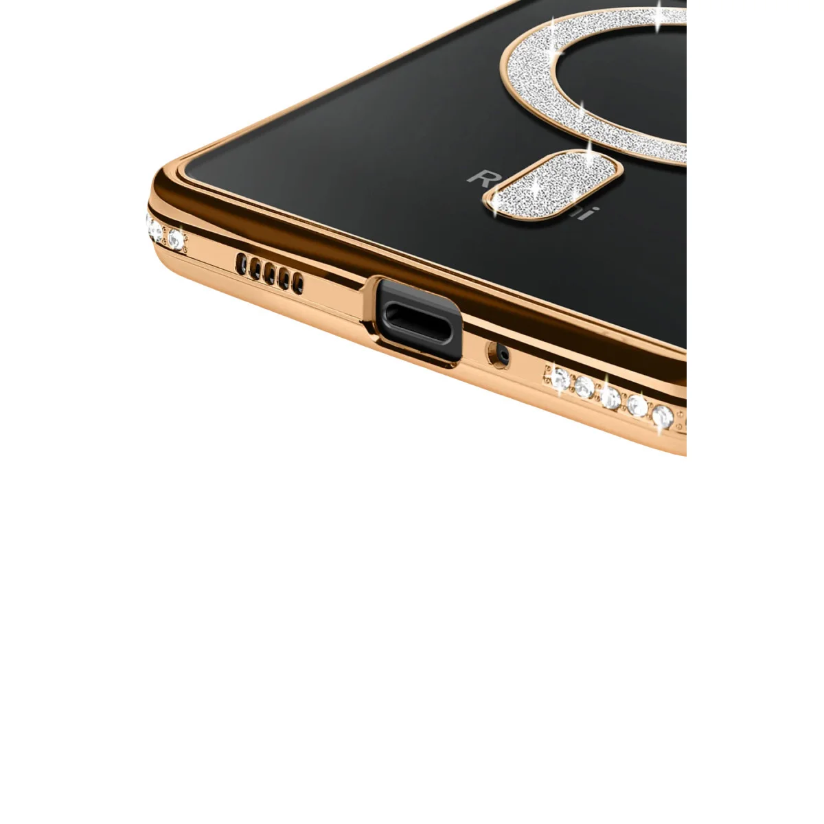 Redmi 14C Joke Simli Magneticsafe Kılıf - Gold